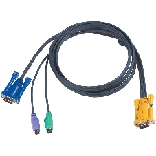 Кабель ATEN KVM Cable 2L-5206P -Кабель для KVM: 2xPS/2(m)+DB15(m) (PC) -на- SPHD15(m) (KVM), 6м
