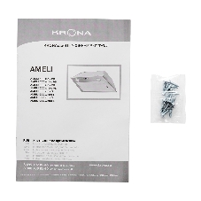 Вытяжка встраиваемая Krona Ameli 600 inox PB нержавеющая сталь, 60 см, 633 куб. м/ч, 50 дБ