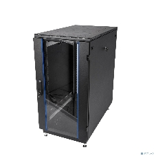 Шкаф коммутационный ЦМО ШТК-М-18.6.6-1ААА-9005 18U 600x600 мм пер. дв. стекл задн. дв. стал.лист 2 бок. пан. направл. под закл.гайки 270 кг черный