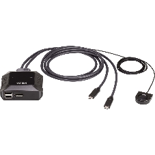 Переключатель ATEN 2-Port USB-C 4K DisplayPort Cable KVM Switch