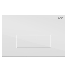 Инсталляция BAU PRO для подвесного унитаза, клавиша смыва BAU Hotel для инсталляции, белый глянец