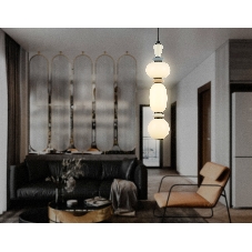 Светильник Ambrella light LH53142 BK/WH черный/белый 15W 3000K D140*1760