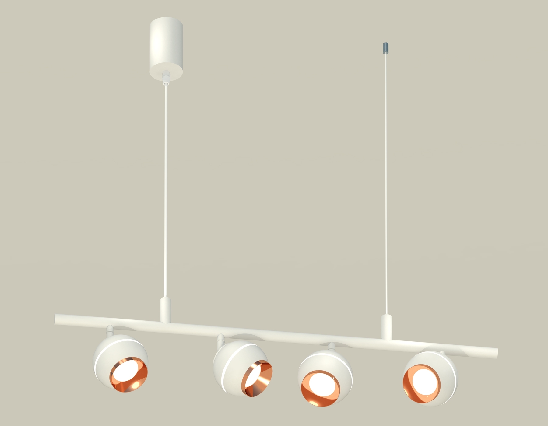 Светильник Ambrella light XB9001500/4 SWH/PPG белый песок/золото розовое полированное MR16 GU5.3 (С9001, С1101, N7035)
