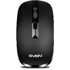 Мышь беспроводная SVEN RX-260W черный, 1600 dpi, радиоканал, USB, кнопки - 4