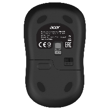 Мышь беспроводная Acer OMR160 черный, 1200 dpi, радиоканал, USB, кнопки - 3