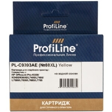 Картридж струйный ProfiLine PL-C9393AE №88 для принтеров HP Office jet HP Office jet K550/K550 dtn/K550dtwn/K5400/K5400dn/K8600/L7380/L7590 Yellow водные