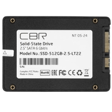 Накопитель SSD CBR, 512Gb, SATA III, 2.5