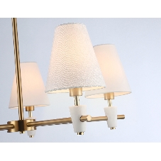 Люстра Ambrella light LH75044/5 BS/WH латунь/белый E14*5 max 40W D700*580