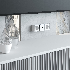 Розетка с заземлением, шторками и USB тип A+C Gallant (белый)