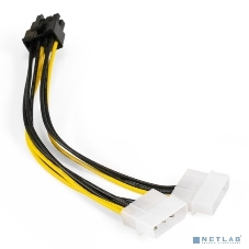 Переходник питания PCI-Express 8pin ExeGate EX-CC-PSU-62 (от 2х разъемов Molex (IDE) блока питания, 0,15м)