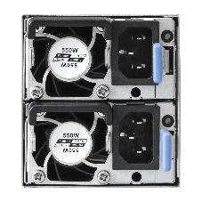 Блок питания серверный 2U Redundant 2x550W ExeGate EX292321RUS Industrial-RTS550 (APFC, КПД 94% (80 PLUS Platinum), 4 см fan, 24pin, 2x(4+4)pin, 2PCIe, 2SATA, 6IDE, Cable Management)