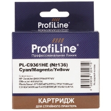 Картридж струйный ProfiLine PL-C9361HE №136 для принтеров HP DJ 5443/D4163/5743/6543/9803 Color водные