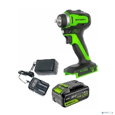 Гайковерт Greenworks G24IW200 аккум. патрон:квад.3/8
