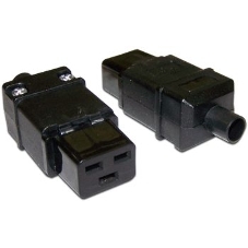 Вилка Lanmaster IEC 60320 C19 16A 250V разборная черная Вилка Lanmaster IEC 60320 C19 16A 250V разборная черная