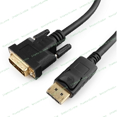 Кабель DisplayPort-DVI Gembird/Cablexpert 1м, 20M/19M, черный, экран, пакет