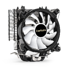 Кулер для процессора ExeGate Dark Magic EXX400V2-PWM.RGb серебристый, 120 мм, алюминий/медь, 2100 об/мин, 24 дБ, 4 pin, 140 Вт, 155 мм