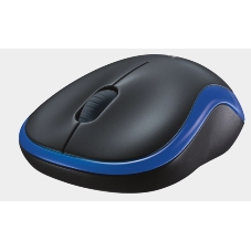 Мышь беспроводная Logitech M185 синий, 1000 dpi, радиоканал, USB, кнопки - 3