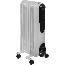 Обогреватель масляный Neoclima NC 9307 белый/черный, 1500 Вт, 15 м2, термостат 28742