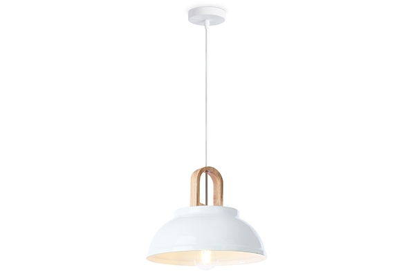 Светильник Ambrella light TR8190 WH/LW белый/светлое дерево E27 max 40W D290*900