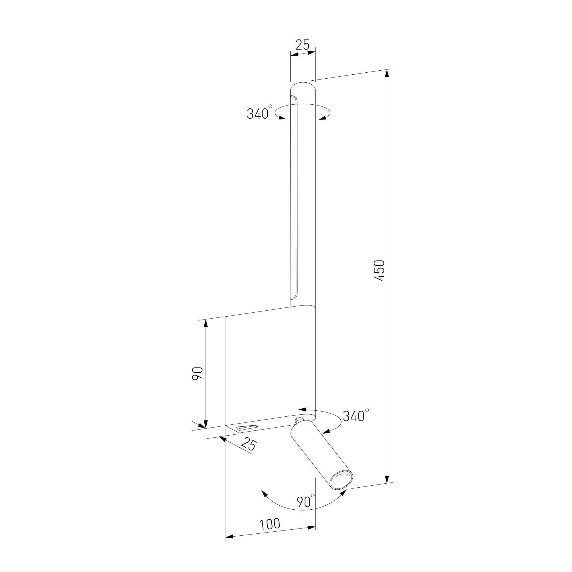 40111/LED / Светильник настенный светодиодный Sarca LED белый 4000К