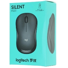 Мышь беспроводная Logitech M220 SILENT черный/серый, 1000 dpi, радиоканал, USB, кнопки - 3