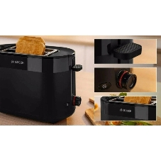 Тостер Bosch TAT2M123 черный, 950 Вт, 2 слота