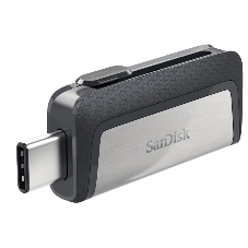 Флешка USB Sandisk DDC2 Ultra Dual (SDDDC2-032G-G46), 32Gb, USB 3.0/USB 3.1 Type C, R/W 150/30, серый/черный
