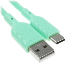 Кабель Qumo Type-С кабель, 1м, USB 2.0, 5В, 2А, 10Вт, тканевая оплетка, стальной коннектор, серый космос