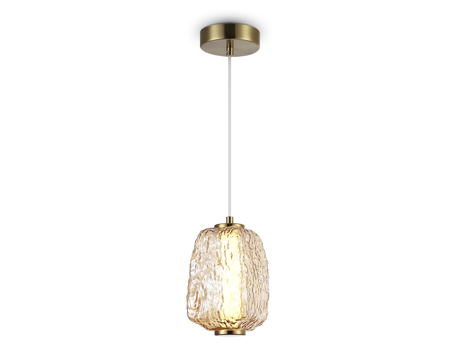 Подвесной светодиодный светильник Ambrella light LH30101 SB/TI бронза/янтарь 8W 3000K 140*140*1575