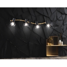 Светильник Ambrella light TR8658/4 BK/GD черный/золото E14/4 max 60W 750*100*185
