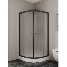 Душевой уголок BAU Dream Hit Black с поддоном 100x100х195, рифленое закаленное стекло, черный профил