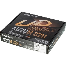 Материнская плата Gigabyte A520M S2H, AM4, AMD A520, 2xDDR4, 4xSATA, 1xM.2, 1xPCIe 3.0 x16, 2xPCIe x1, 1xHDMI, 1xDVI-D, 1xVGA, 1x 1Gb LAN, 4xUSB-A 3.2 Gen 1, 2xUSB-A 2.0, 3x3.5 мм, 7.1, mATX