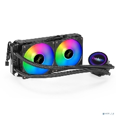 Система жидкостного охлаждения ExeGate BlackWater-240V2.PWM.RGb черный, 120 мм, алюминий, 2000 об/мин, 22 дБ, 4 pin, 220 Вт