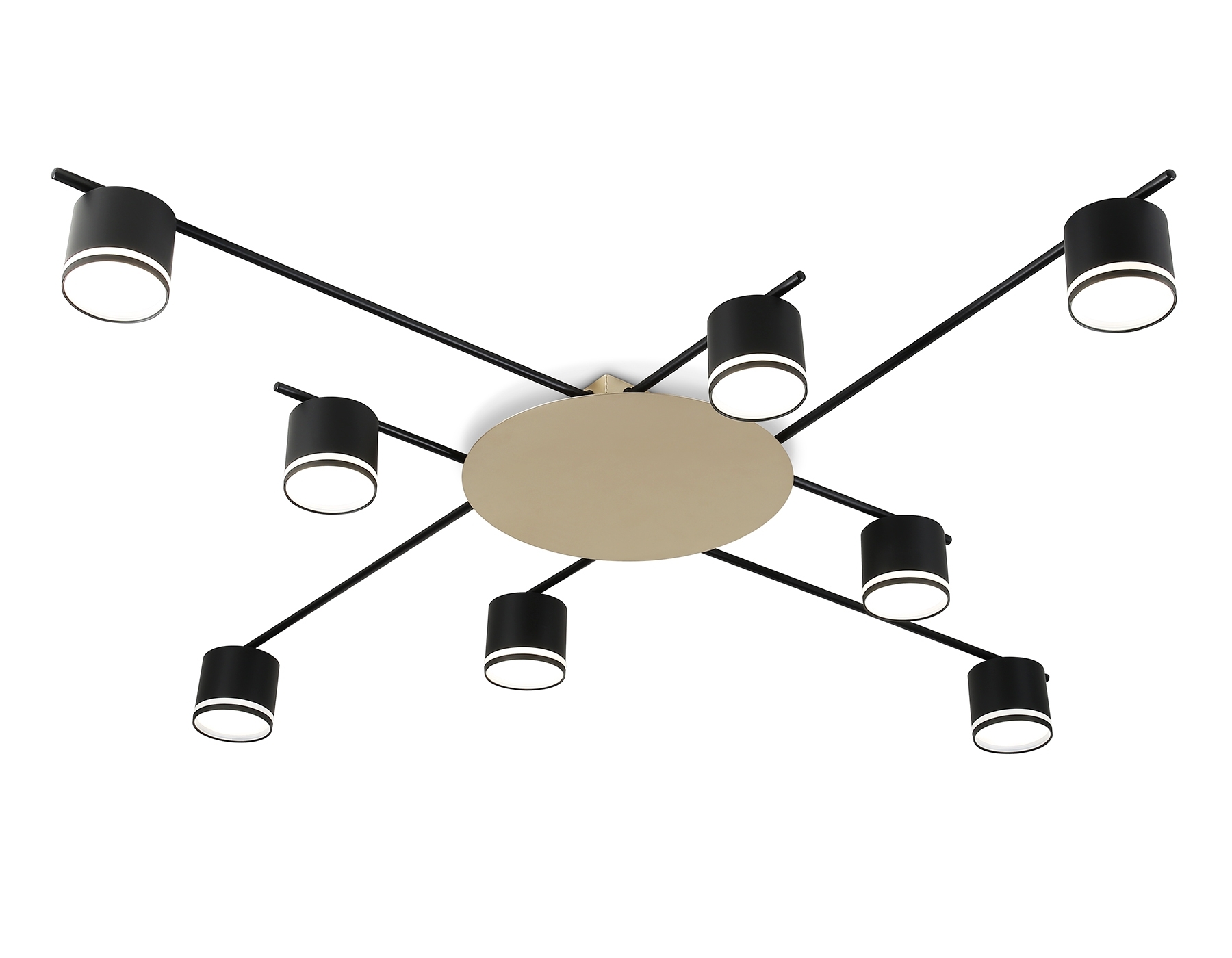 Потолочный светильник Ambrella light FL51760/8 BK/GD черный/золото GX53/8 max 12W 870*870*95