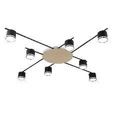 Потолочный светильник Ambrella light FL51760/8 BK/GD черный/золото GX53/8 max 12W 870*870*95