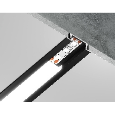 Алюминиевый профиль Ambrella light GP1001BK черный 2000*21.5*6.8