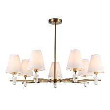 Люстра Ambrella light LH75045/7 BS/WH латунь/белый E14*7 max 40W D840*580