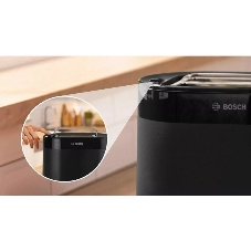 Тостер Bosch TAT2M123 черный, 950 Вт, 2 слота