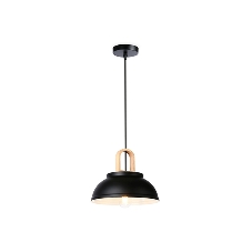 Светильник Ambrella light TR8192 BK/LW черный/светлое дерево E27 max 40W D290*900