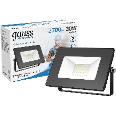 Прожектор светодиодный Gauss LED 30W IP65 6500К черный 1/10