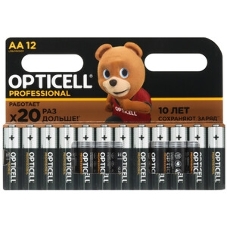 Элемент питания алкалиновый AA/LR6 (блист. 12шт) Professional Opticell 5052005