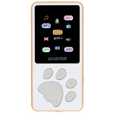 Плеер Hi-Fi Flash Digma S4 8Gb белый/оранжевый/1.8