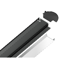 Алюминиевый профиль Ambrella light GP1001BK черный 2000*21.5*6.8