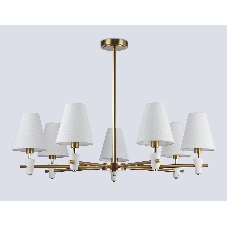 Люстра Ambrella light LH75045/7 BS/WH латунь/белый E14*7 max 40W D840*580