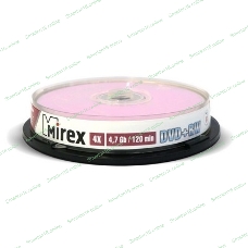Диск DVD+RW Mirex 4.7 Gb, 4x, Cake Box (10), (10/300)