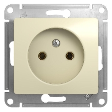 Механизм розетки 1-м СП Glossa 16А IP20 без заземл. беж. SchE GSL000241