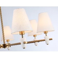 Люстра Ambrella light LH75045/7 BS/WH латунь/белый E14*7 max 40W D840*580