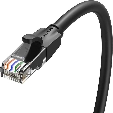 Патч-корд Vention прямой UTP cat.6, RJ45 - 10м. черный