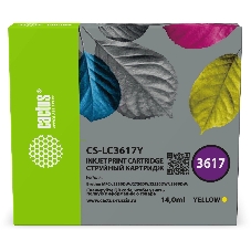 Картридж струйный Cactus CS-LC3617Y желтый (14 мл) для Brother MFC-J2330DW/J2730DW/J3530DW/J3930DW