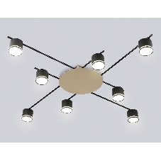 Потолочный светильник Ambrella light FL51760/8 BK/GD черный/золото GX53/8 max 12W 870*870*95